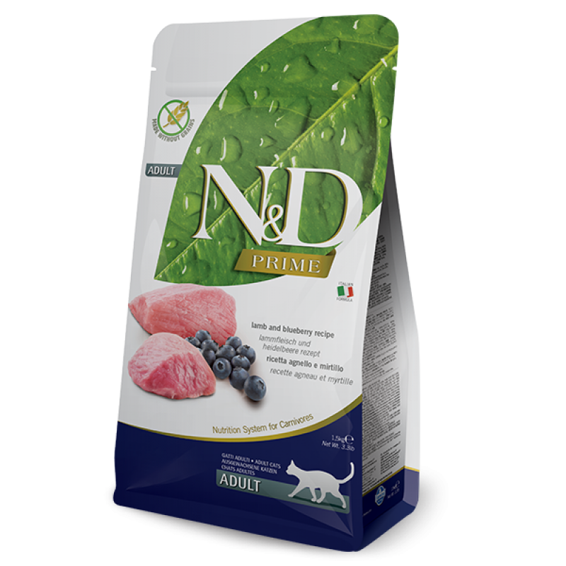 N&D PRIME TAHILSIZ KUZU & YABAN MERSİNİ YETİŞKİN 1,5kg